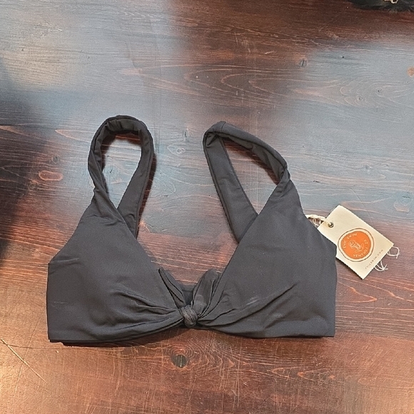 Evie Swim Black Bikini Swim Top-Recyled Fabric, Eco Friendly, Women Owned - Picture 1 of 6